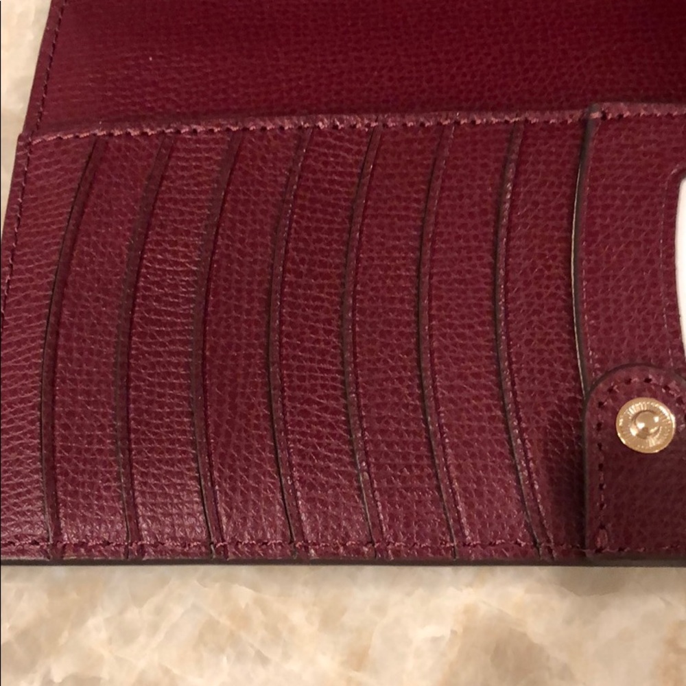Sylvia Continental Wristlet Wallet Cherrywood -- NEW - Picture 4 of 10